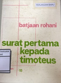 Batjaan Rohani Surat Pertama kepada timoteus