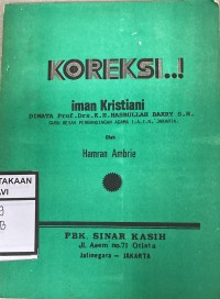 Koreksi iman kristiani