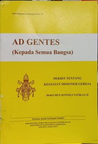 Seri Dokumen Gerejawi No. 13; Ad Gentes (Kepada semua bangsa)