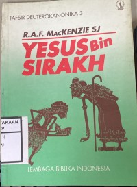 Tafsir Deuterokaninika Yesus Bin Sirakh